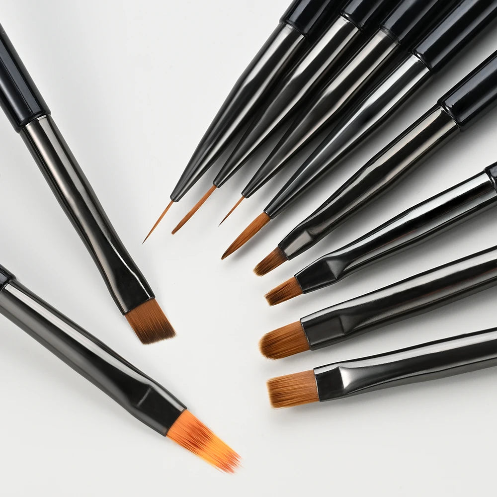 10‑Piece Nail Art Brush Pen Set – UV Gel Liner & Detail Brushes for Acrylic, Gel Polish, DIY Manicure & Professional Nail Designs